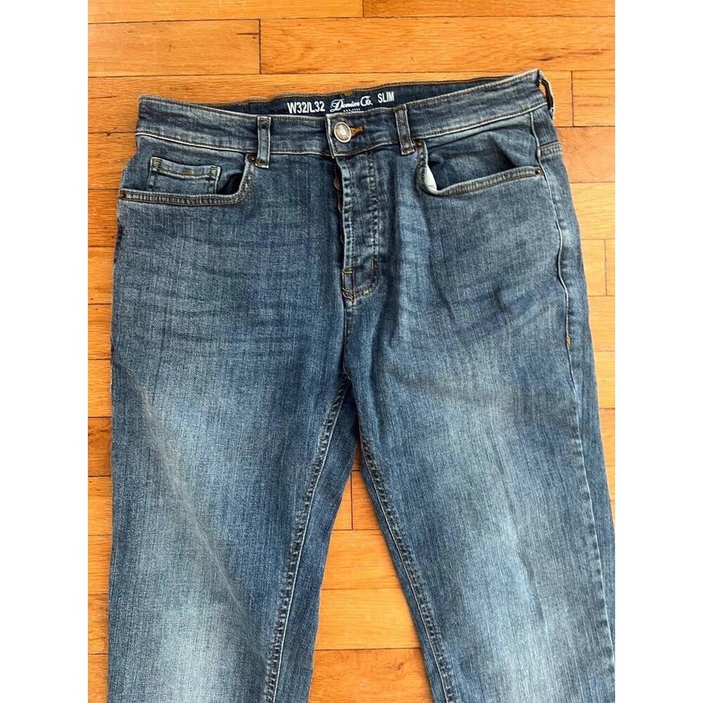 Denim & Co. Mens Denim Jeans Button Fly Stretch Blue 32/32 A000863 - Picture 6 of 8